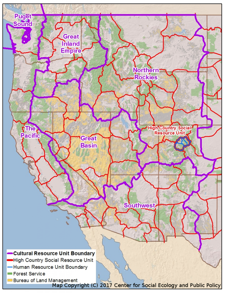 Western States Community Resource Units map